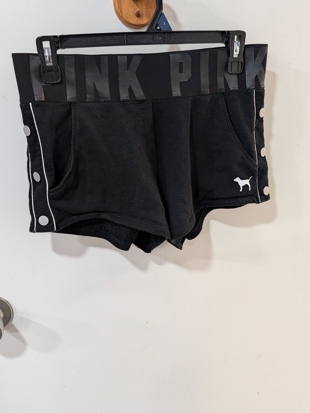 PINK Victoria's Secret Black Shorts with Logo